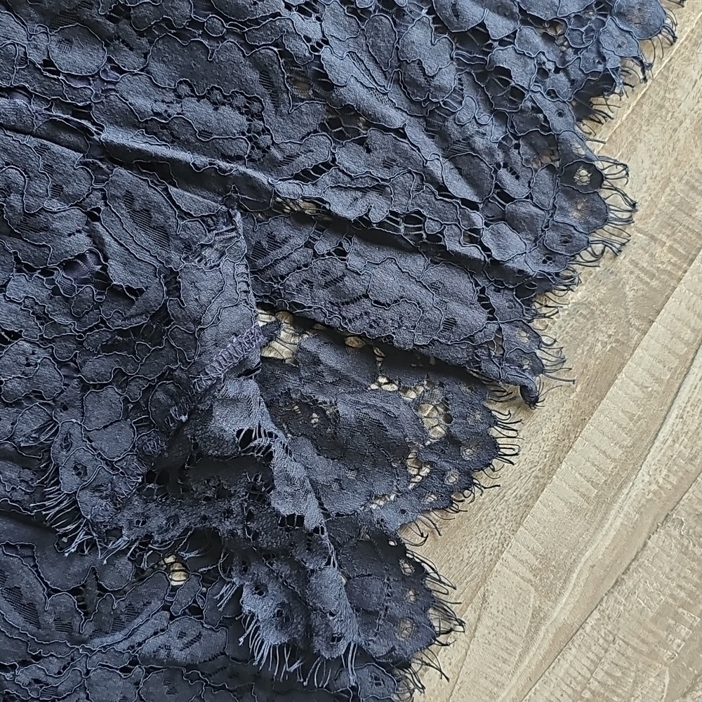 NWT Merokeety Dress Lace Overlay Navy Blue Knee Length Large - Picture 10 of 10